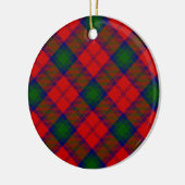 Lindsay tartan red green plaid keramisch ornament (Links)