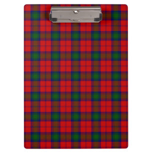 Lindsay tartan red green plaid klembord