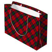 Lindsay tartan red green plaid large cadeautasje (Achterkant Gekanteld)