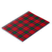 Lindsay tartan red green plaid notitieboek (Linkerzijde)