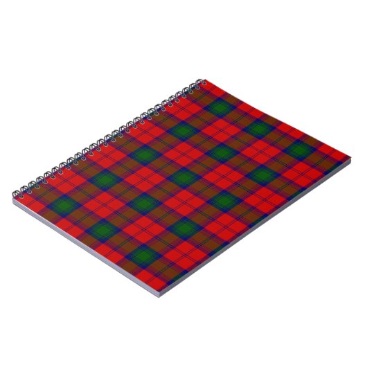 Lindsay tartan red green plaid notitieboek (Linkerzijde)