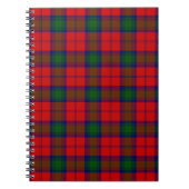 Lindsay tartan red green plaid notitieboek (Voorkant)