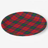 Lindsay tartan red green plaid papieren bordje (Gekanteld)