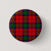 Lindsay tartan red green plaid ronde button 3,2 cm (Voorkant)