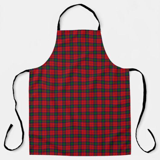 Lindsay tartan red green plaid schort (Voorkant)