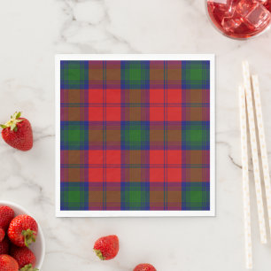 Lindsay tartan red green plaid servet