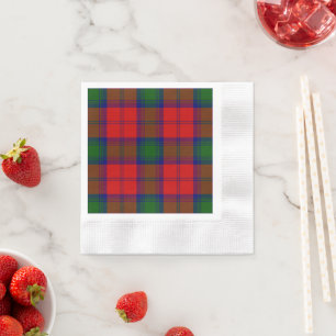 Lindsay tartan red green plaid servet
