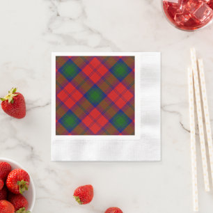 Lindsay tartan red green plaid servet