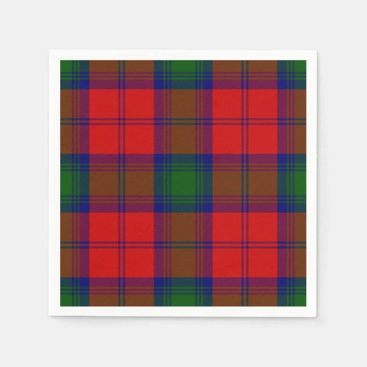 Lindsay tartan red green plaid servetten (Voorkant)
