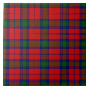 Lindsay tartan red green plaid tegeltje