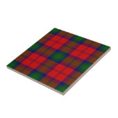 Lindsay tartan red green plaid tegeltje (Zijkant)