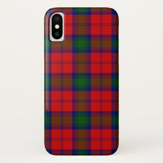Lindsay tartan rood groen geruit Case-Mate iPhone case (Achterkant)