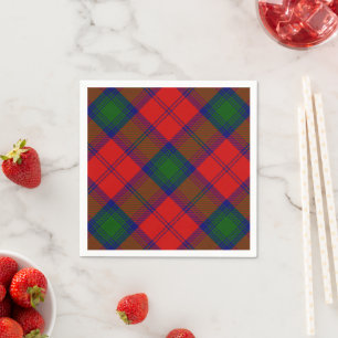 Lindsay tartan rood groen geruit servet
