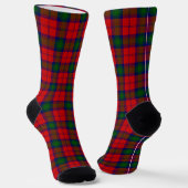 Lindsay tartan rood groen geruit sokken (Gebogen)