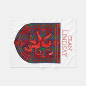 Lindsay Tartan Scottish Play Lion Rampant Fleece Deken (Voorkant (Horizontaal))