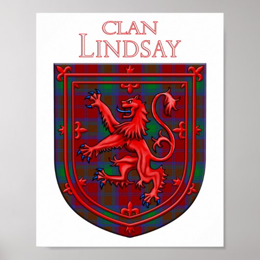 Lindsay Tartan Scottish Play Lion Rampant Poster (Voorkant)