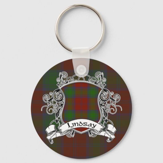 Lindsay Tartan Shield Sleutelhanger (Voorkant)