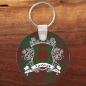 Lindsay Tartan Shield Sleutelhanger (Voorkant)