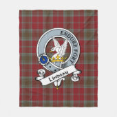 Lindsay Weathered Clan Badge Tartan Fleece Deken (Voorkant)