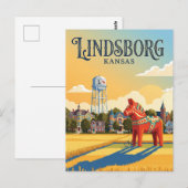 Lindsborg Kansas Briefkaart (Voorkant / Achterkant)