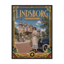 Lindsborg Kansas Vintage Art Deco Gouden Tijdperk