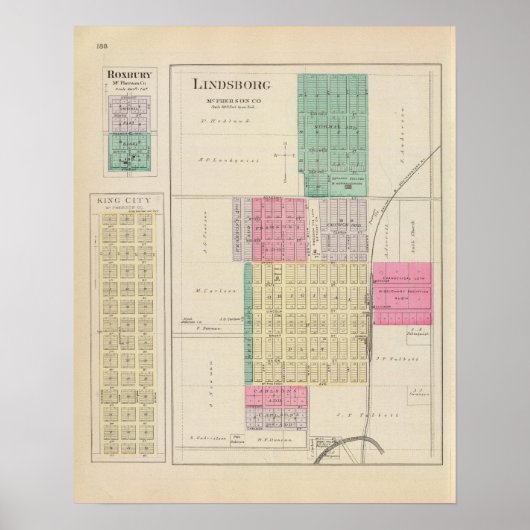 Lindsborg, King City, Roxbury, Kansas Poster (Voorkant)