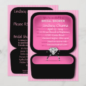 Lindsey Bling Ring Box Vrijgezellenfeest roze Kaart (Voorkant / Achterkant)