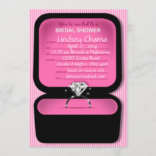 Lindsey Bling Ring Box Vrijgezellenfeest roze Kaart