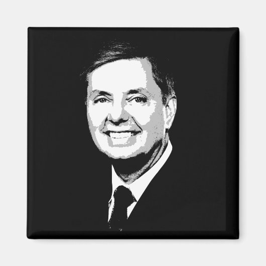 Lindsey Graham Face Magneet (Voorkant)