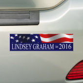 Lindsey Graham in 2016 Bumpersticker (Op auto)
