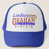 Lindsey Graham President 2016 Verkiezing Republike Trucker Pet (Voorkant)