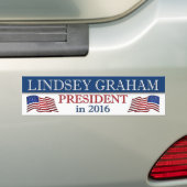 Lindsey Graham President in 2016 Bumpersticker (Op auto)