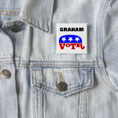 Lindsey Graham Republikeinse olifant Vierkante Button 5,1 Cm (In situ)