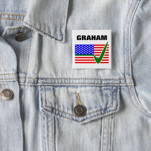 Lindsey Graham voor President 2016 Vierkante Button 5,1 Cm (In situ)