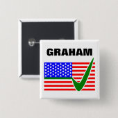 Lindsey Graham voor President 2016 Vierkante Button 5,1 Cm (Voorkant /achterkant)
