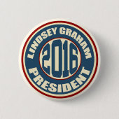 Lindsey Graham voor President in 2016 Ronde Button 5,7 Cm (Voorkant)