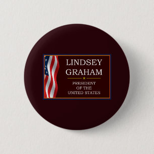 Lindsey Graham voor President V3 Ronde Button 5,7 Cm