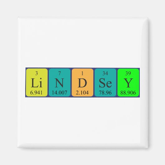 Lindsey periodieke handelsnaam magnet (Voorkant)