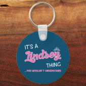 Lindsey Thing Je zou geen nieuwigheid begrijpen Sleutelhanger (Achterkant)