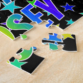 "LINDSEY" Voornaam, Fun "HAPPY BIRTHDAY" Legpuzzel (Zijkant)