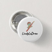 LinduLuDrew logo-knop Ronde Button 3,2 Cm (Voorkant /achterkant)