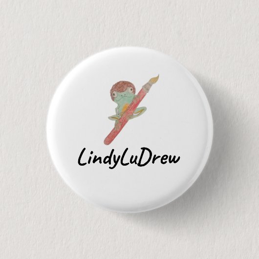 LinduLuDrew logo-knop Ronde Button 3,2 Cm (Voorkant)