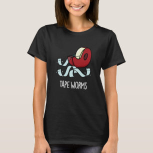 Lindwormen Grappige Plakband Woordgrapjes Donkere T-shirt