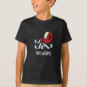 Lindwormen Grappige Plakband Woordgrapjes Donkere  T-shirt