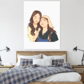 LinDy (GL paar) Canvas Afdruk (Insitu (Slaapkamer))