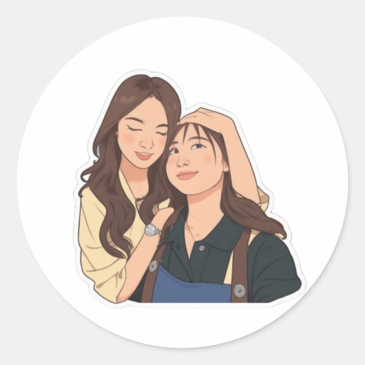 LinDy (GL pair) Ronde Sticker (Voorkant)