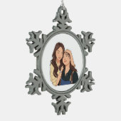 LinDy (GL pair) Tin Sneeuwvlok Ornament (Links)