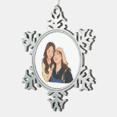 LinDy (GL pair) Tin Sneeuwvlok Ornament (Rechts)