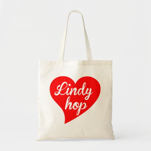 Lindy Hop Big Red Heart Tote Bag (Voorkant)