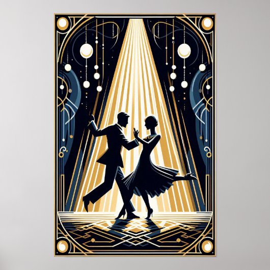 Lindy Hop Dance Hall Vintage Poster (Voorkant)